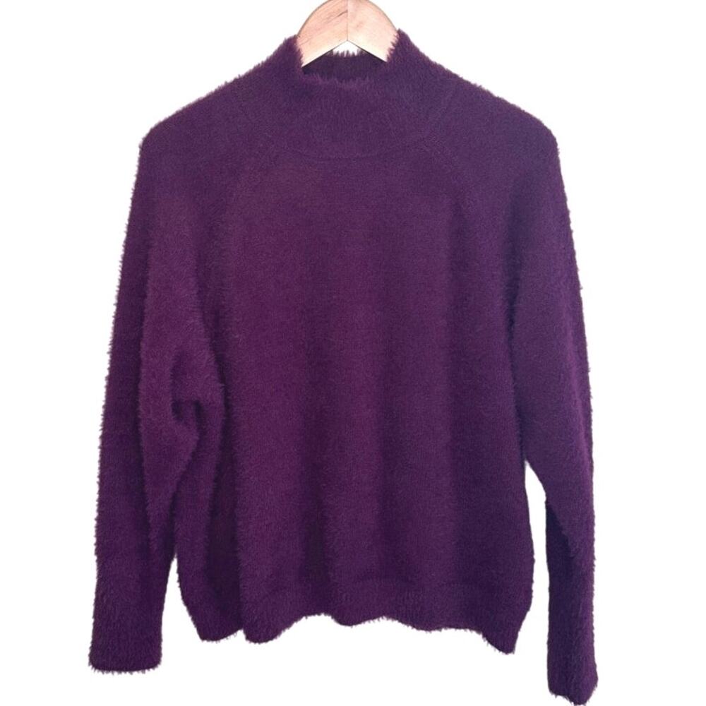 MARLED Reunited clothing purple mock neck women's sweater size large